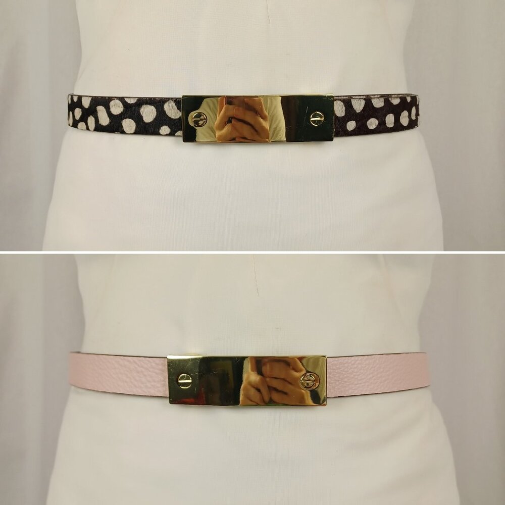 REVERSIBLE Calf Hair & Leather Belt, 34 – 38”